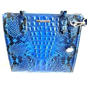 Brahmin Melbourne Caroline Satchel Handbag Color Saphire NWOT